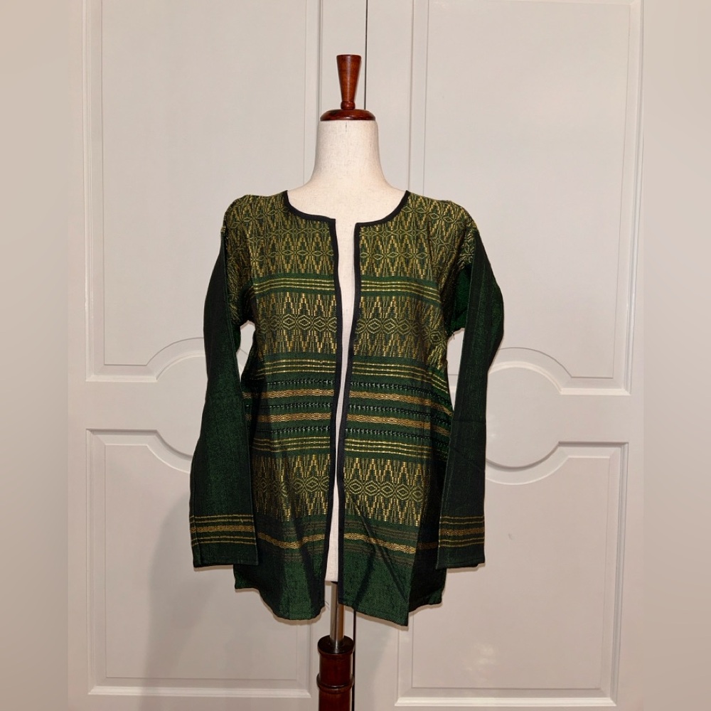 Hand loom vintage blazer made in Oaxaca mex.